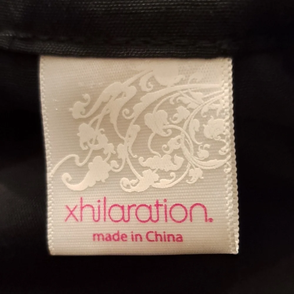 Xhilaration black ruffle layer curtain 50 x 80” One panel
